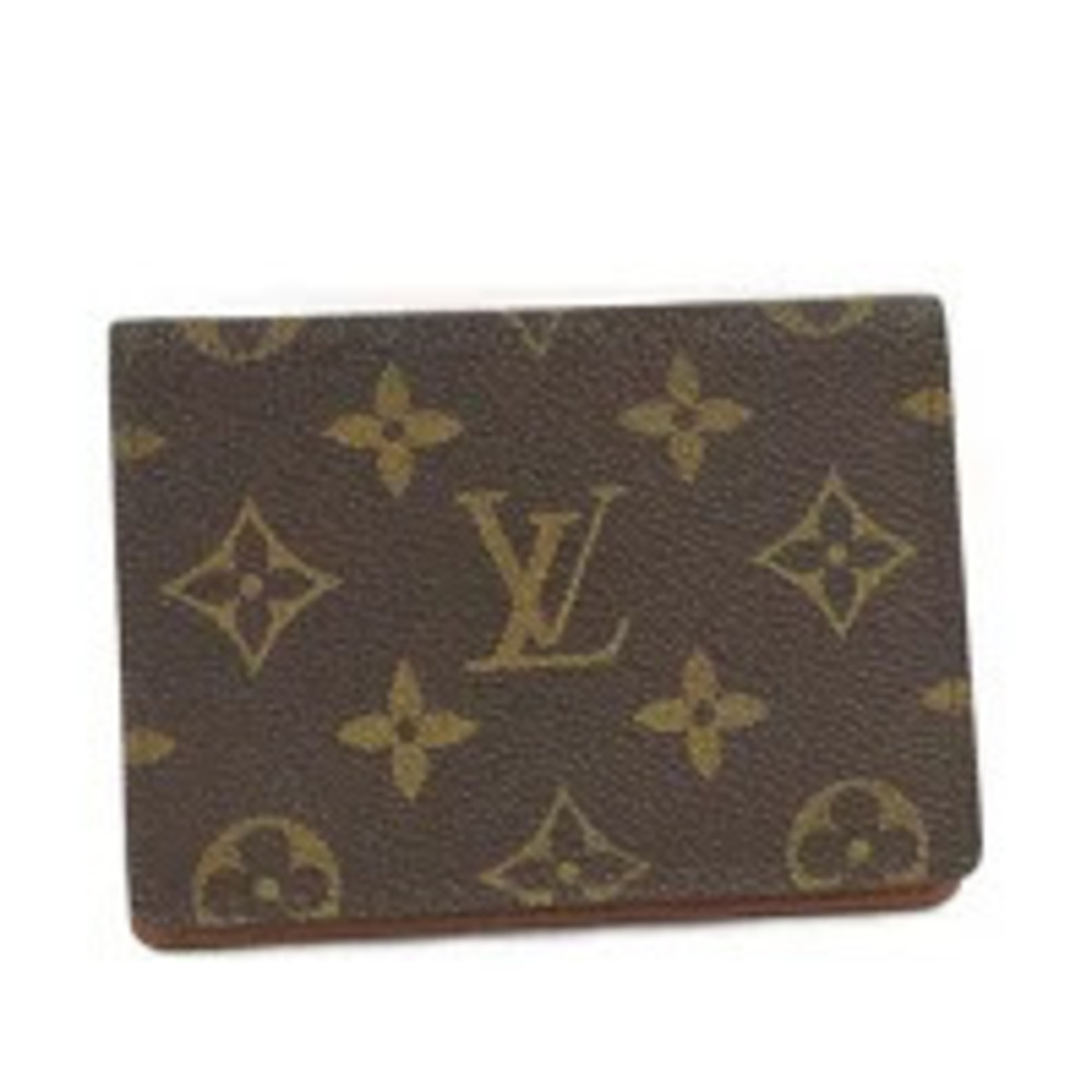 LOUIS VUITTON Porte Wallet Cartes Vertical Pass Case Wallet Monogram Brown